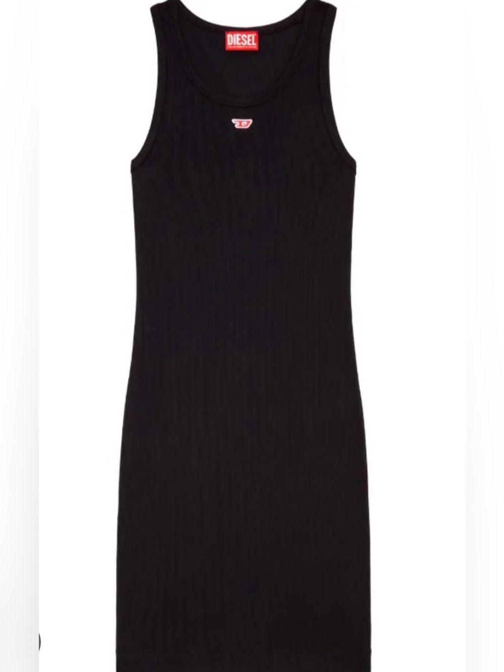 Diesel Black Ribbed Tank Dress - Women